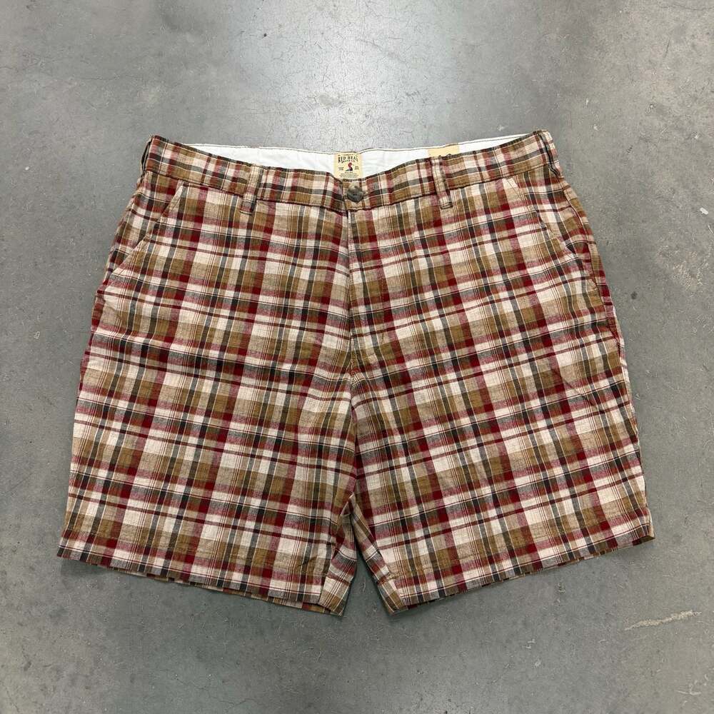 Vintage Baggy Red Head Plaid Shorts